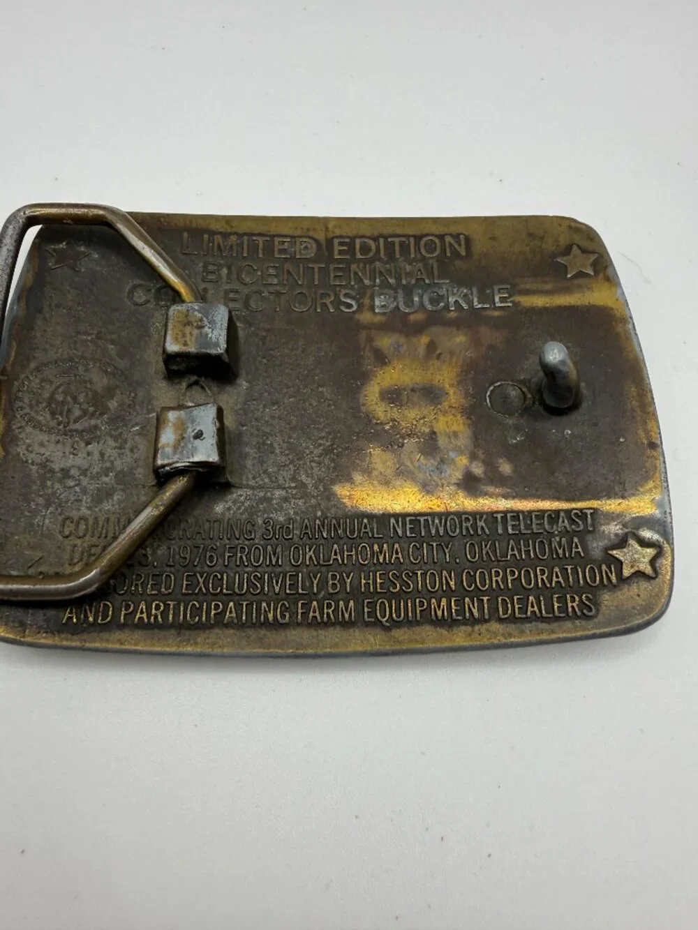 Vintage 1976 Hesston National Finals Rodeo Belt Buckle